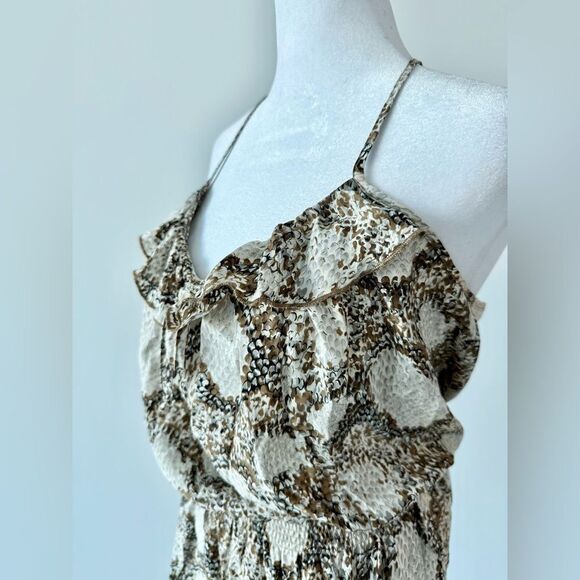 Parker Ruffle Racerback Mini Dress Sz Large - Picture 4 of 6